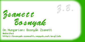 zsanett bosnyak business card